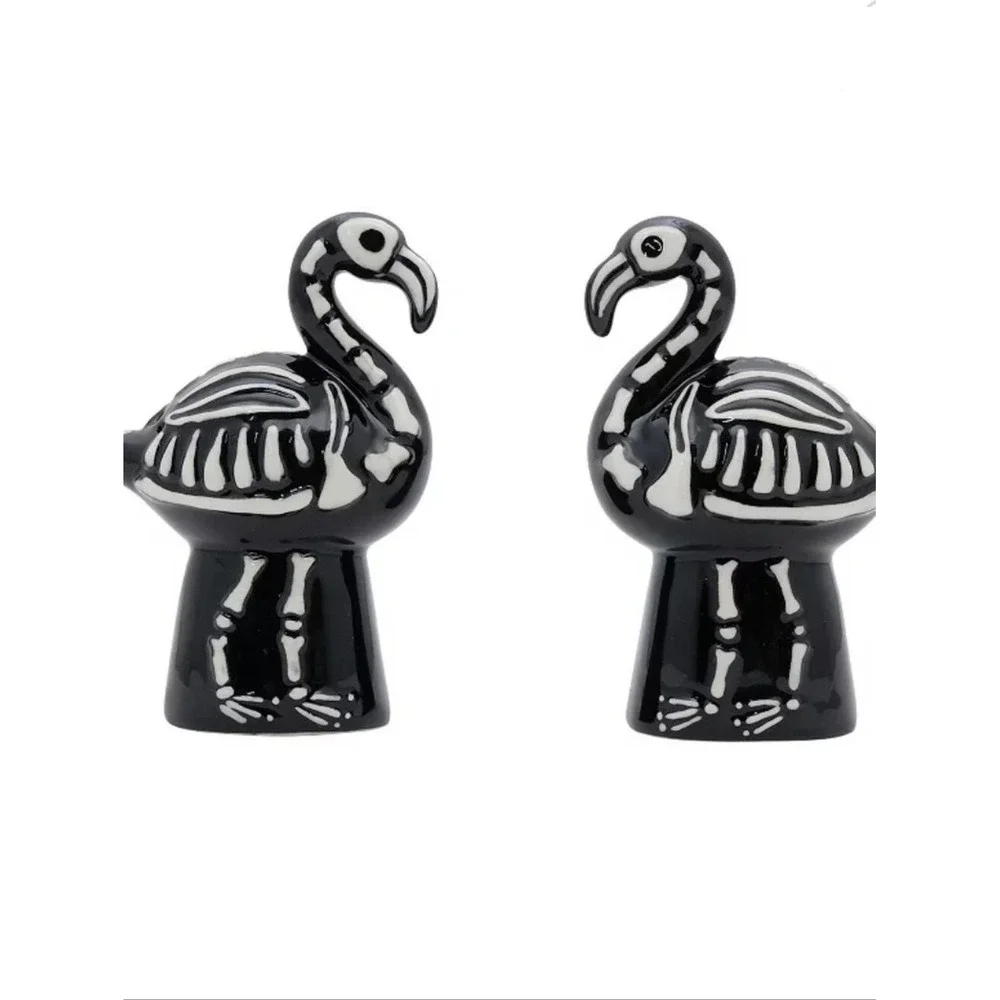 Celebrate Together Halloween Flamingo Skeleton Salt‎ & Pepper Shaker Set